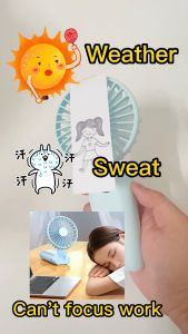 Joyroom 5 Speed Strong Wind Hold and Stand On Desk Folding Handheld Fan with digital display 4000mAh 风扇 Kipas Kecil Meja Saiz Angin Kuat