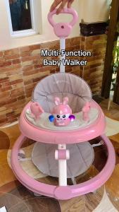 Baby Walker with Anti-Tip & Anti-Bow Legs Design | Adjustable Height Safety Learning Walker Music Handle Foot Pad