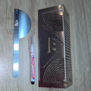 Bộ 3 Dụng Cụ Thước Kim Loại Đo Góc Và Cử Lấy Dấu Kèm Bút Chuyên Dụng Chính Xác Cho Thợ Mộc Kỹ Sư Đa Ứng Dụng