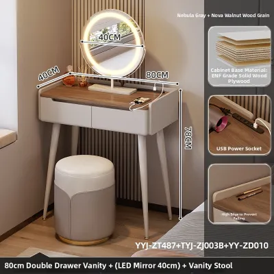 YANGYING | Small Italian-Style Makeup Table Storage Simple Design 40cm