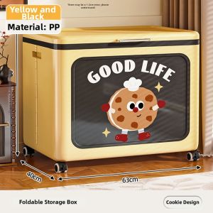 Large Foldable Storage Organizer for Clothes and Toys with Wheels