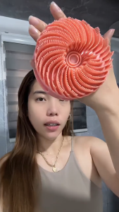 Double-Sided Silicone Body Brush for Gentle Exfoliation and Massage – Soft Bristles Portable Shower Scrubber