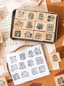 2ABC | Cute Animal Wooden Stamps for Kids Craft and Journal