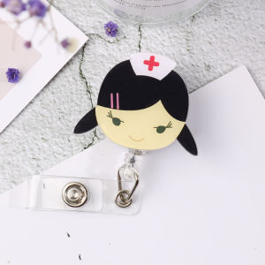 Cute Cartoon Expandable Lanyard Clip Doctor Nurse Student ID Card Holder ABS Material 400x700mm Size Other Brand Business Supplies