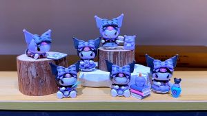 Action Figure KUROMI set - Miniatur Pajangan Topper Kue Cake Mainan Boneka Kurumi Hello Kitty My Melody