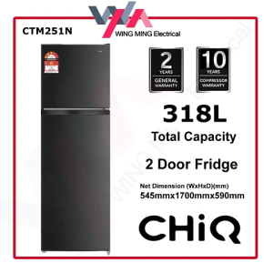 CHiQ CTM251N 318 2 Door Inverter Refrigerator No Frost