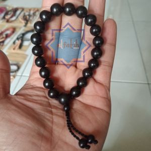 Gelang galih kelor hitam 10mm tali model serut