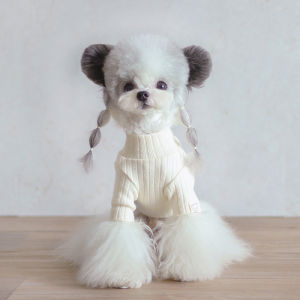 Warm Long Sleeve Cashmere Mimicking Base Shirt for Dogs And Cats Small Pet Clothes Bichon Pomeranian Teddy Yorkie