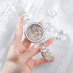 Dây Đeo Đồng Hồ Acrylic Trong Suốt 20mm Dazzling Transparent Laser Band Dành Cho Samsung Galaxy Watch 7/6/5/4 Active2 Huawei Watch GT2 Tương Thích Với Nhiều Mẫu Mã