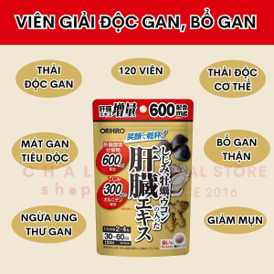 Viên uống bổ gan - giải độc gan Orihiro Nhật Bản 120 viên