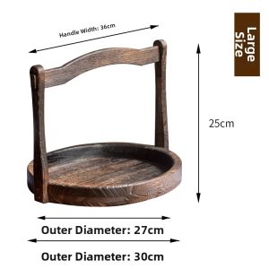 TONGMUSHIJIA | Traditional Chinese Vintage Wooden Basket for Tea Accessories