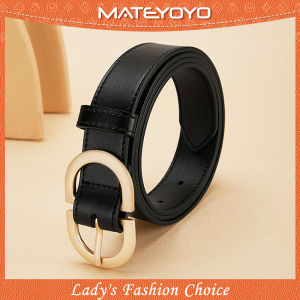 MATEYOYO Womens Belts Elegant Belt Soft PU Belt Casual Belt Needle Buckle Design Adjustable Girls Ladies Belt Fashion Long Straps Waistbands Dress Coat Alloy Buckle Decorations