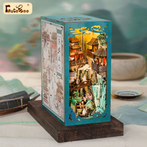 CUTEBEE Antiquity Book Nook Chinese Style Doll House Kit with Touch Light Dust Cover 3D Puzzle Toy Gift Ideas Su Dongpos Life