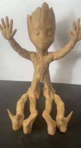 Wood Infused Groot Phone Holder – Unique Gift/Present Conversational piece 3d printed