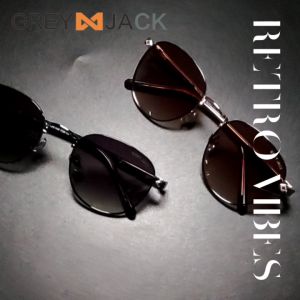 GreyJack Kacamata Hitam Polarized Bahan Metal+Alumunium Magnesium Anti Silau Model Bulat 31910