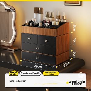 MEISD | Cosmetic Skincare Organizer Drawer Leather Storage Box