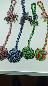 Đồ chơi cho Chó gặm sạch răng bằng dây thừng bện - Love pets shop