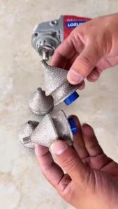 LOZLIN Diamond Beveling Chamfer Bit Drilling Hole Core Drill Bit Arc Grinding Trimming Marble Tile Ceramic 5/8"-11 M14 Thread