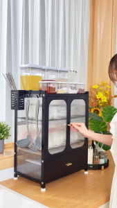 LivinEase Dish Rack Drainer Drying Rack Kitchen Countertop Plate Organizer Storage Shelf With Drawers