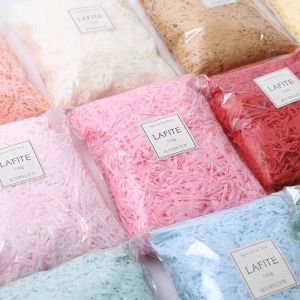 14 Style Colorful Raffia Shredded Paper Candy Boxes DIY Gift Box Filling Material Tissue Party Gift Packaging Filler Decor