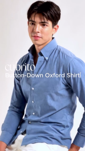 Cubrito Oxford Shirt เสื้อเชิ้ตผู้ชาย แขนยาว Button-Down สีฟ้า Blue Yonder | เสื้อเชิ้ตทำงาน สไตล์ Classic Old Money Quiet Luxury