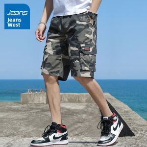 Jeanswest | Summer Cotton Work Shorts with Big Pockets Knee-length