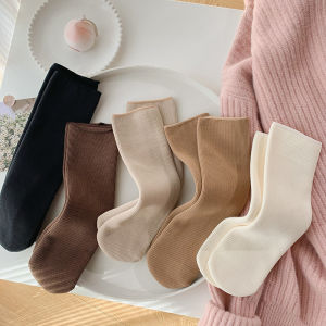 5 Pairs Snow Socks For Women Autumn Winter Socks With Fuzzy Thickened Warm Sleeping Floor Stockings Womens Solid Color Socks
