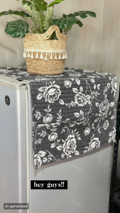 REF COVER WITH 3 POCKETS/ REFRIGERATOR COVER