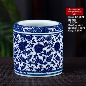 Bút Đựng Phong Cổ Điển Trắng Xanh Bạc Hà