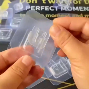 5/10/20 pairs transparent double-sided self-adhesive power board adhesive hook firmly and stably bonded without leaving any traces wall mounted and snap on suction cups waterpro