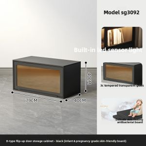 ZUNTONGGE | Black Wall-Mounted Drawer Storage Cabinet