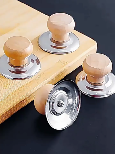 Núm nắp nồi vung nồi bằng gỗ thay thế nắp nồi đậy đa năng nắp chống bỏng khi mở nắp