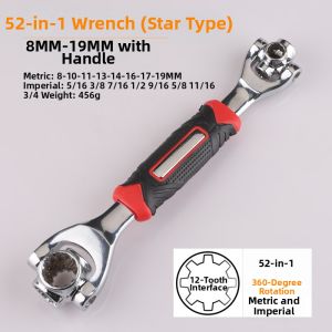 BAIRUITE | 52-in-1 Multi-Purpose Wrench Set 360 Degree Rotation 8-21mm