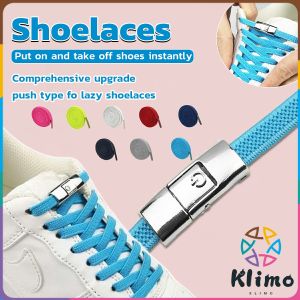 KLIMO 1 pair 8MM elastic shoelaces no tie lazy shoe laces lock Laces Kids Adult Outdoor Sneakers Shoelace