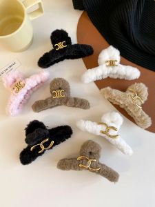 Sweet All-Matching Fall and Winter Hair Claw New Arrival Shark Clip More Hair Volume Hairy Hair Clips Back Head Updo Hair Claw Hair Claw Clip Hairpin Female