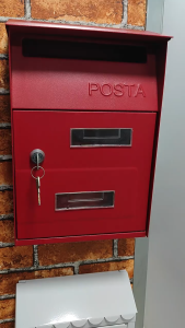 HOL【Sanded texture】 Keyless Mailbox With Code Lock Residential Mailbox With Parcel Compartment For House Villa Postbox Wood Pattern