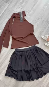 Set Áo Yếm Cột + Chân Váy Lưới - Tharo Clothing [SET0036]