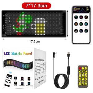 VASTFIRE | LED Sign Panel confession Scrolling Advertising Bluetooth App Control Logo Light Customize Text Pattern Programmable Car Display