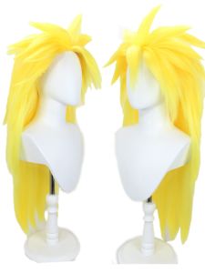 ผมระเบิดสีเหลือง Dragon Ball Super Saiyan ทรงผมระเบิด ปลอมผม สำหรับผู้ชาย วัสดุสแปนเด็กซ์ ทรงผมระเบิดสีเหลือง