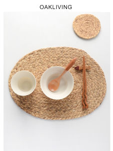 Thảm Ăn Bằng Rong Biển Tự Nhiên Oakliving Thảm Chống Nóng Thảm Bàn Ăn Thảm Chống Bỏng Thảm Tròn Vật Dụng Ăn Uống