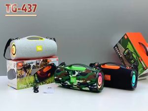 T&G TG-437 TWS LED Colorful Lights with Strap Portable Wireless Stereo Music Bass Multi Function Speaker