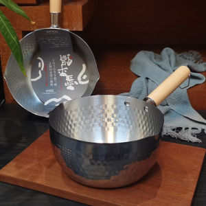 Japanese Style Stainless Steel Snowpan Small Non-stick Noodle Soup Pot Iron Wok for Home Use Induction Cooker Universal Kitchenware