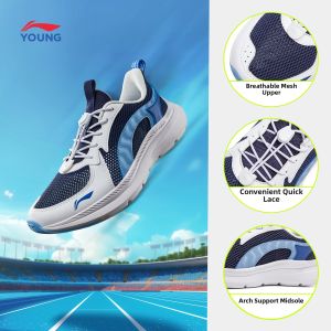 LI-NING KIDS | Professional Running Childrens Shoes White