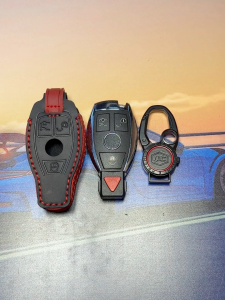 Benz A B C E S G Class CLA CLS GLE W205 W213 E200 E250 E300 C180 C200 C300 Cowhide Car Key Case Cover Accessories
