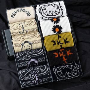 Men Socks Mid Cut Length Travis Scott Design Hip Hop Fashion Socks