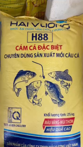 Cám thơm đặc biệt H88 (Đã xay) làm mồi câu cá công ty Hải Vương chuyên dùng câu cá chép trôi mè. HÀNG CHÍNH HÃNG