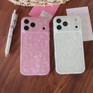 Sanrio | Cute Cartoon Lines Hello Kitty Shockproof Phone Case For iphone 17 16 15 Pro Max 17Pro Camera Lens Protective Cover Sanrio Funda