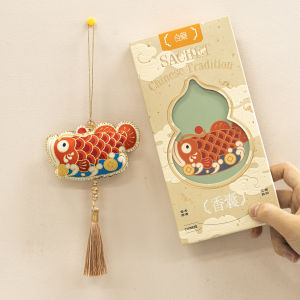 Embroidered Cultural and Creative Herbal Calamander Fish DIY Aromatic Pouch