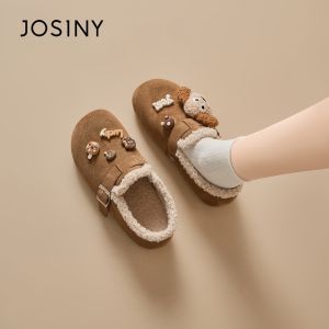 Josiny | Warm Furry Slip-on Shoes for Women