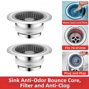 Anti-odor Jump Spring Strainer Drain Plug